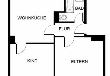 Wohnung Gelsenkirchen Gelsenkirchen-Nord - 2 Zimmer, 46 m&sup2;, 289&euro; | Angebot:19795644